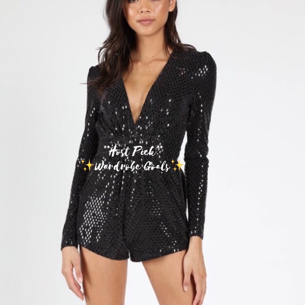 Sparkly Sequined Romper - Picture 1 of 8